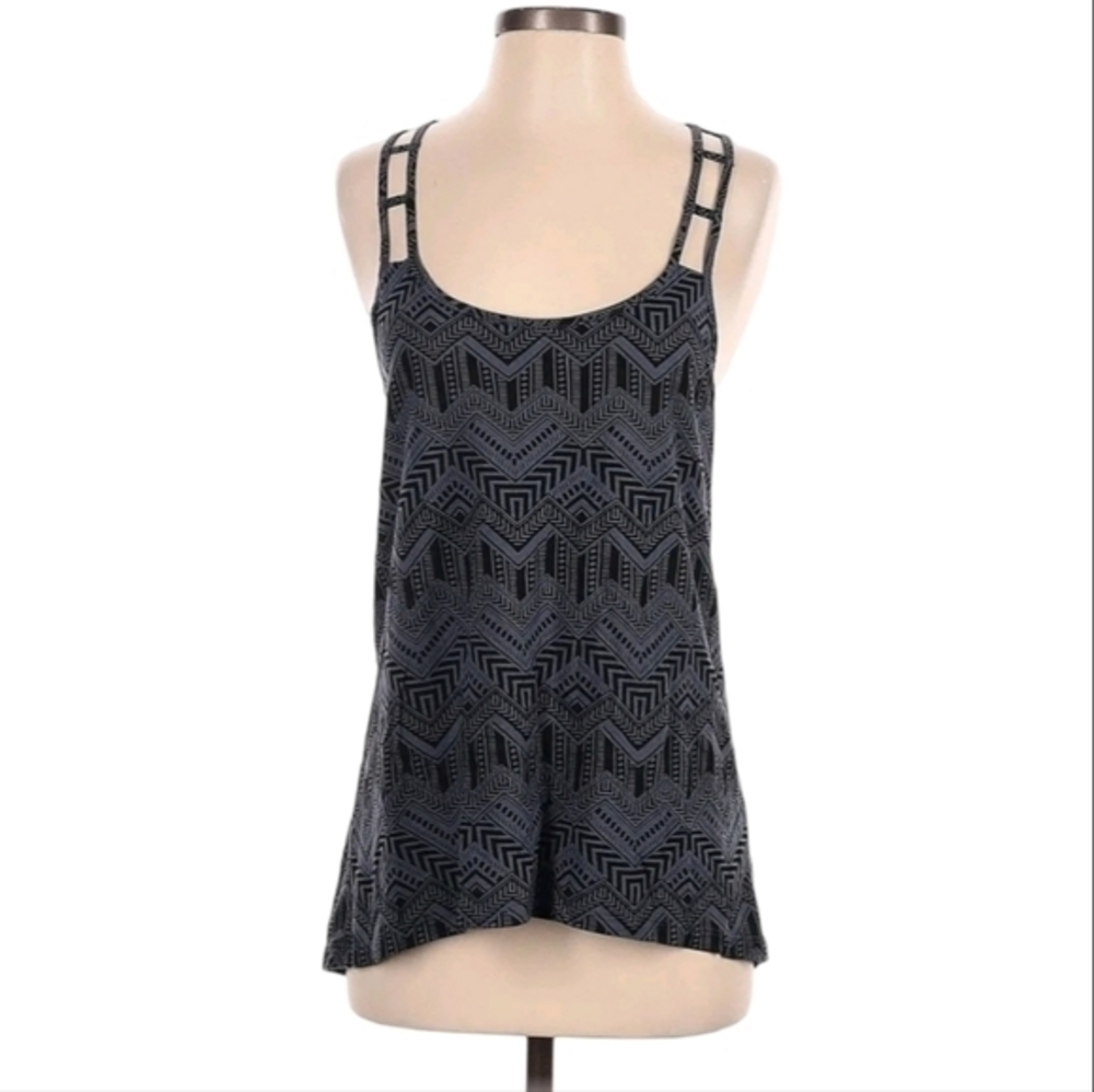 Pink Victoria's Secret Gray Geometric Strappy Tank Top XS
